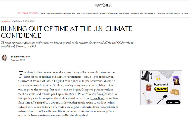 Artikulli i postuar në uebsajtin e "The New Yorker"-it