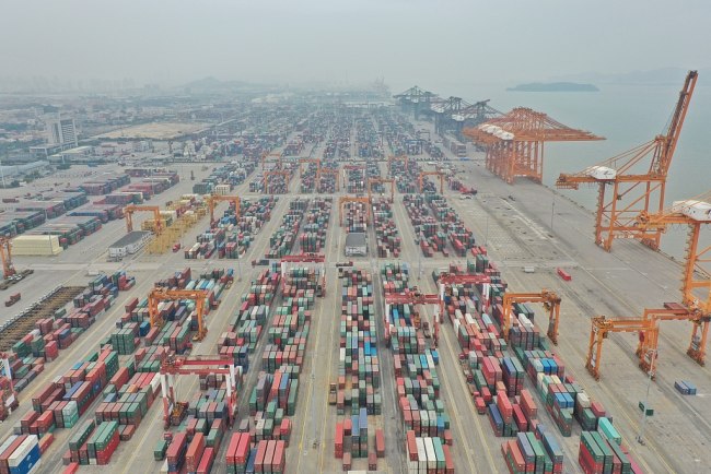 Zona e maganizimit doganore Haicang në portin Xiamen, më 5 mars 2022/ VCG