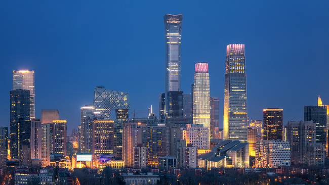 Snímek: Centrální obchodní čtvrť v Pekingu. /CFP<br><br>