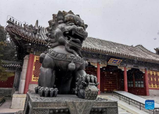 Μία γωνιά από τα Θερινά Ανάκτορα στο Πεκίνο στις 20 Ιανουαρίου 2022