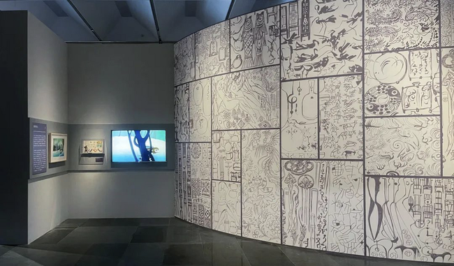 I manoscritti nella Han Meilin Art Exhibition (foto: Han Meilin Art Foundation)